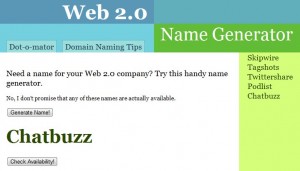 web 2.0 name generator